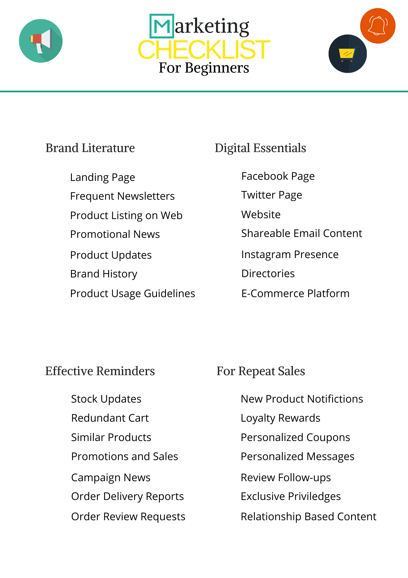 Printable Marketing Checklist